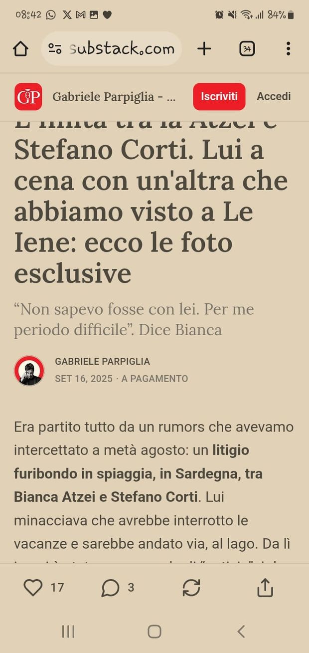 Parpiglia: “È finita tra Stefano Corti e Bianca Atzei”- immagine 3