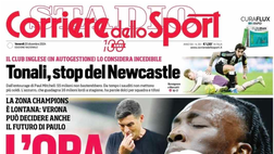 PRIMA PAGINA CORRIERE DELLO SPORT OGGI: “L’ora fatale. Fonseca ad un bivio”