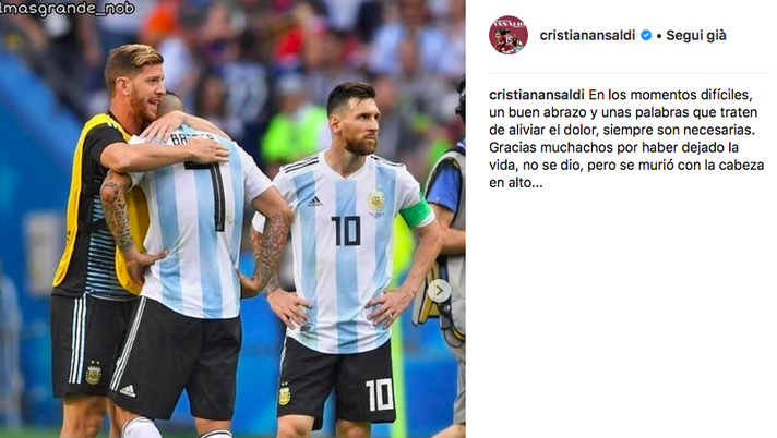 Argentina fuori dal Mondiale, Ansaldi: “Usciamo a testa alta” - immagine 1