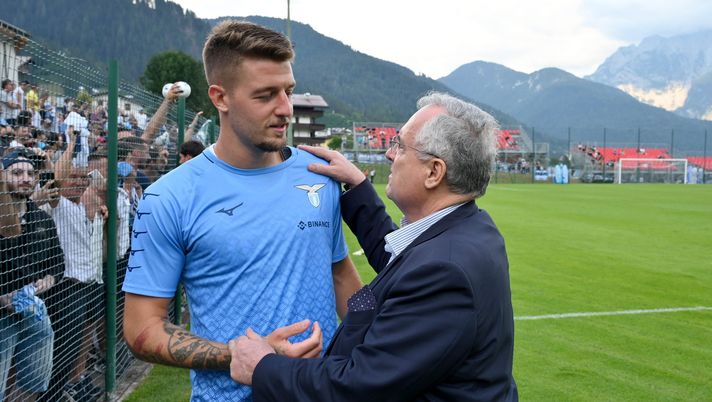 Claudio Lotito e Sergej Milinkovic-Savic