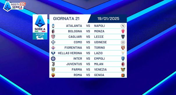 Serie A 24-25, il calendario completo: da Inter-Milan alla Juve, tutte le giornate - immagine 19