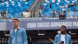 GALLERY Napoli-Roma, gli azzurri in campo per la ricognizione al Maradona