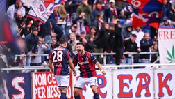 Il Bologna torna alla vittoria, battuto il Pisa 4-0. Cambiaghi super