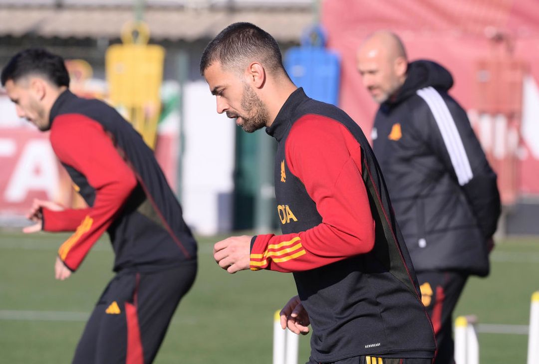 Roma, la sfida al Napoli si avvicina. A Trigoria torna Cristante – FOTO GALLERY - immagine 20