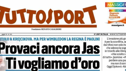 PRIMA PAGINA TUTTOSPORT OGGI: “Thiago raddoppia la Juve. Finale da artisti: di strada”