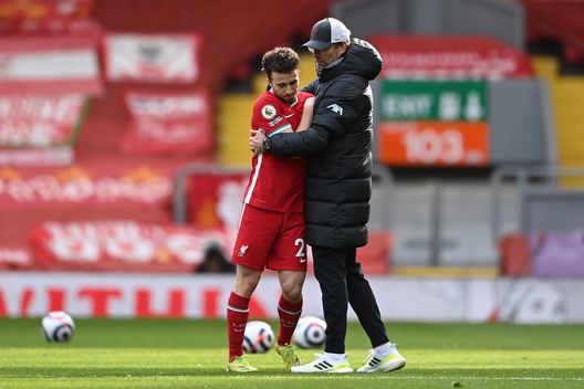 Jürgen Klopp con Diogo Jota (Photo by Laurence Griffiths/Getty Images) Diogo Jota, i messaggi di Cristiano Ronaldo e Jürgen Klopp per la tragica scomparsa- immagine 3