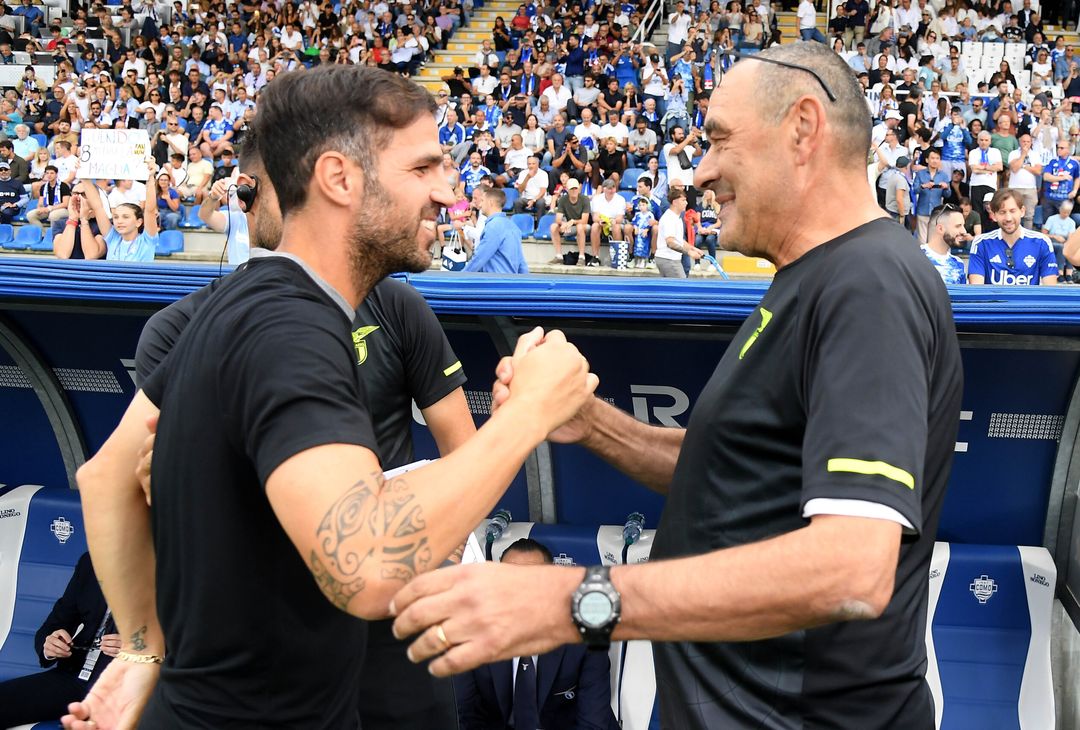 Fabregas e Maurizio Sarri