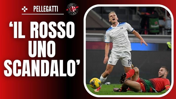 espulsione Strahinja Pavlovic AC Milan Milan-Lazio 1-2 Serie A 2024-2025