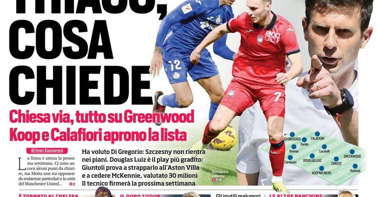 Edicola Cds Juve Ecco Cosa Chiede Thiago Via Chiesa In Entrata Fc Inter