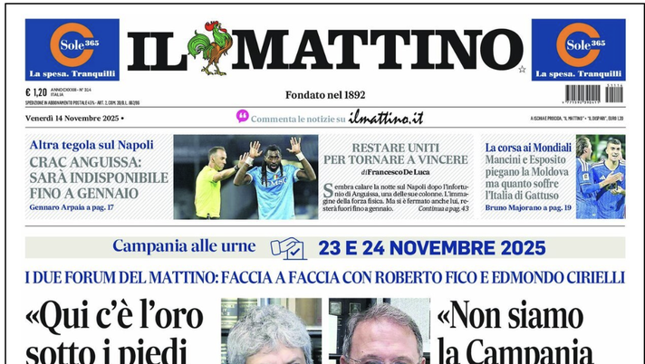 Il Napoli sui media: le prime pagine dei quotidiani di oggi- immagine 1