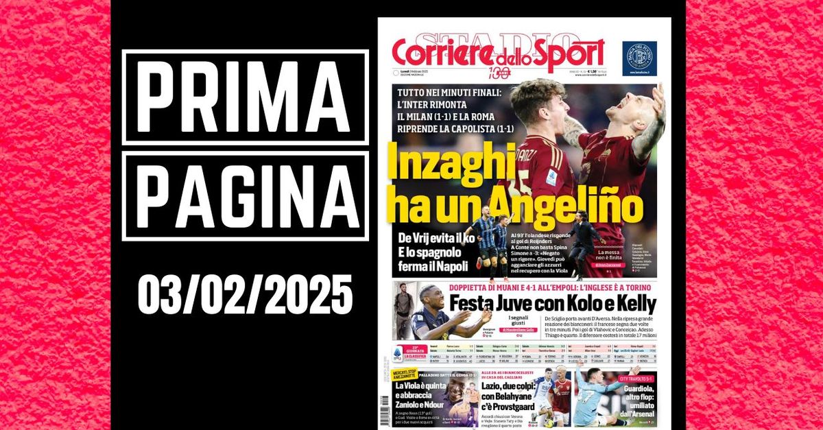 Prima pagina Corriere dello Sport: “L’Inter rimonta il Milan nel finale”