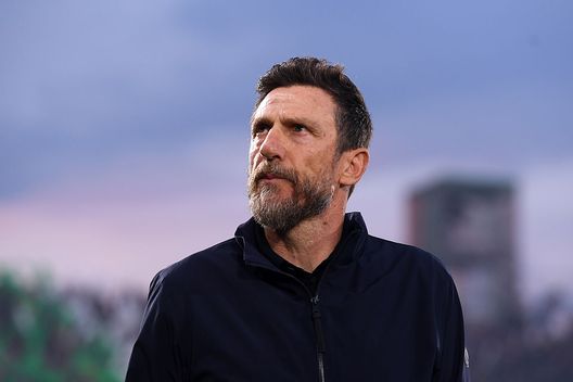 Di Francesco prima di Venezia-Juventus. (Foto di Alessandro Sabattini/Getty Images) venezia-ds-antonelli-conferenza-stampa-retrocessione-eusebio-di-francesco