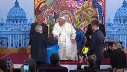 Quando De Laurentiis e Simeone hanno incontrato Papa Francesco nel 2023