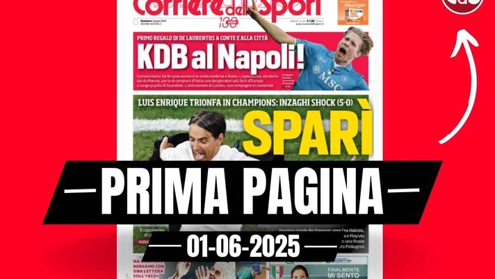 Prima pagina Corriere dello Sport: 'Sparì', PSG travolgente, lezione all'Inter