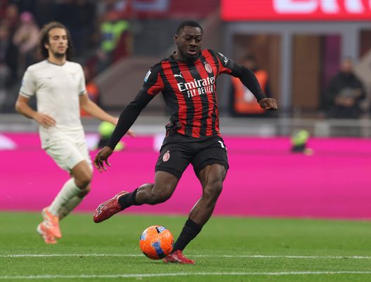 MILAN, ITALY - NOVEMBER 29: Youssouf Fofana of AC Milan in action during the Serie A match between AC Milan and SS Lazio at Giuseppe Meazza Stadium on November 29, 2025 in Milan, Italy. (Photo by Claudio Villa/AC Milan via Getty Images) fofana-post-milan-lazio-ultima-ora-dazn-sky-rai-mediaset-sportitalia-telelombardia-diretta-live-parole-post-partita-dichiarazioni