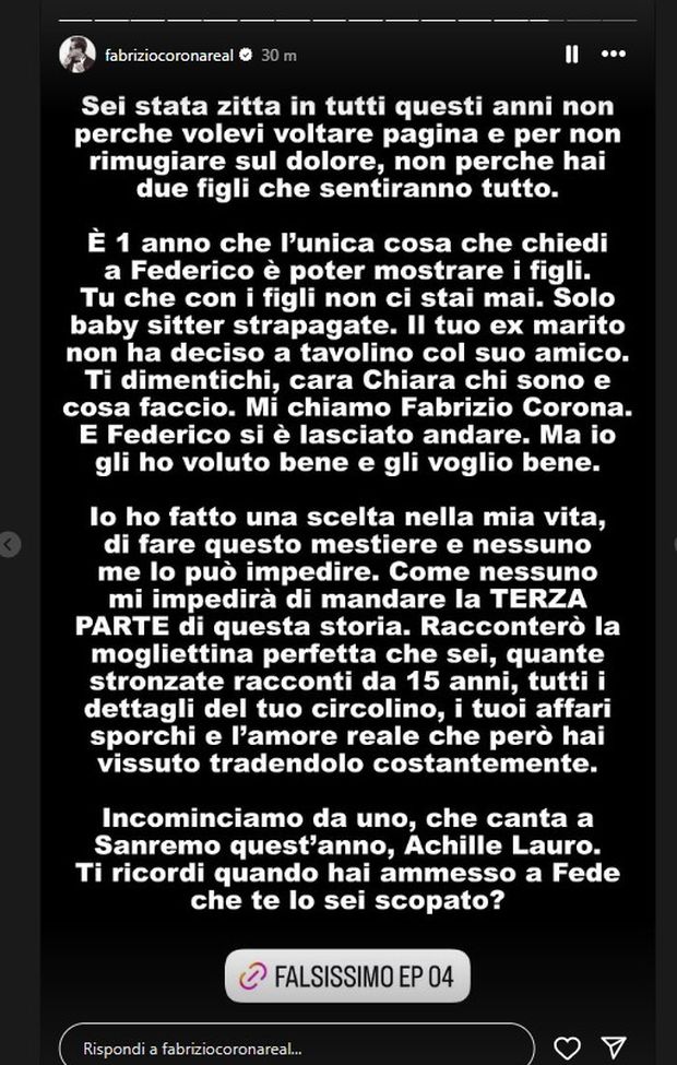 Sfogo Ferragni, la replica di Corona: “Non c’è accordo con Fedez, dirò tutto. Guarda caso…”- immagine 4