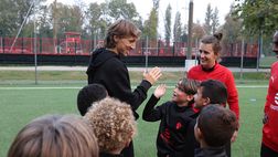 Modric in visita al Vismara: una bella emozione per i piccoli rossoneri