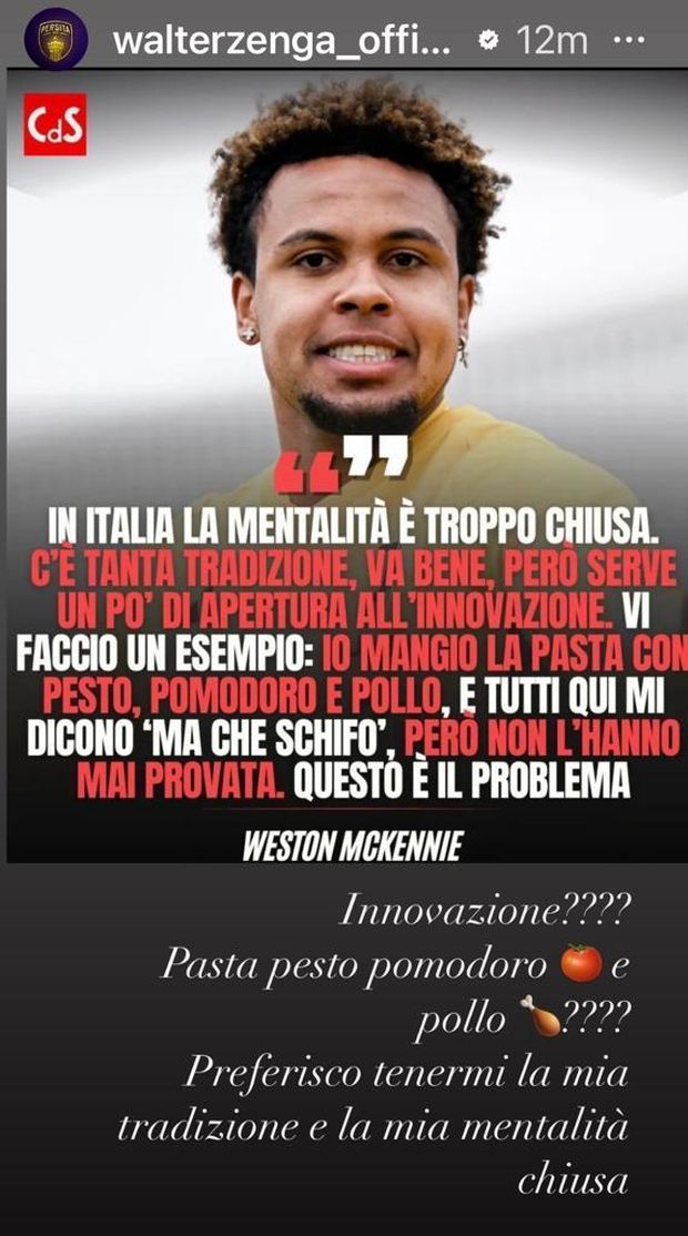 Zenga risponde a McKennie: “Innovazione? Preferisco tenermi la mia mentalità chiusa”- immagine 2