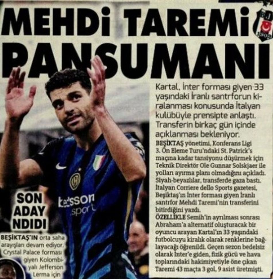 In Turchia – Taremi, accordo di principio col Besiktas. Galatasaray, Sommer è il piano B- immagine 3