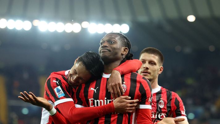 esultanza gol Rafael Leao AC Milan Udinese-Milan 0-4 Serie A 2024-2025