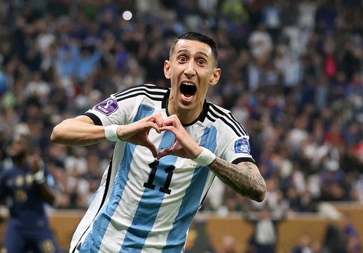 L'esultanza di Angel Di Maria dopo un gol. (Photo by Catherine Ivill/Getty Images) Angel Di Maria Argentina