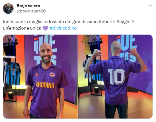 Borja Valero con la maglia di un grande ex viola: “Emozione unica” [FOTO]- immagine 2