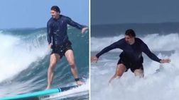 Milan, Ibrahimovic cavalca le onde: fa surf e diventa virale | VIDEO
