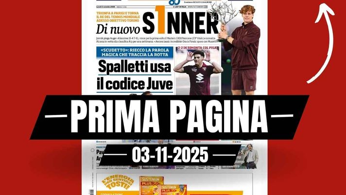 Tuttosport, la prima pagina di oggi, lunedì 3 novembre 2025 Prima pagina Tuttosport: 'Pavlovic e Maignan: festa Milan, arrivederci Roma'