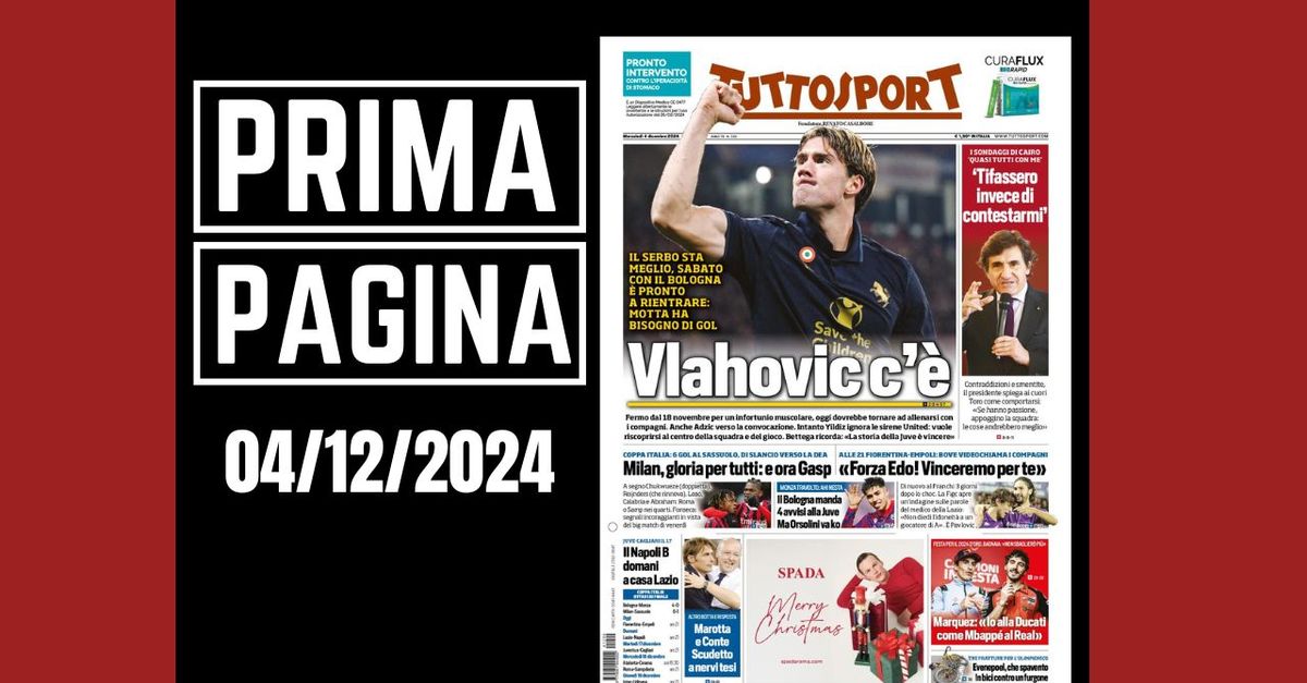 Prima pagina Tuttosport: “Milan, gloria per tutti. E ora Gasp”