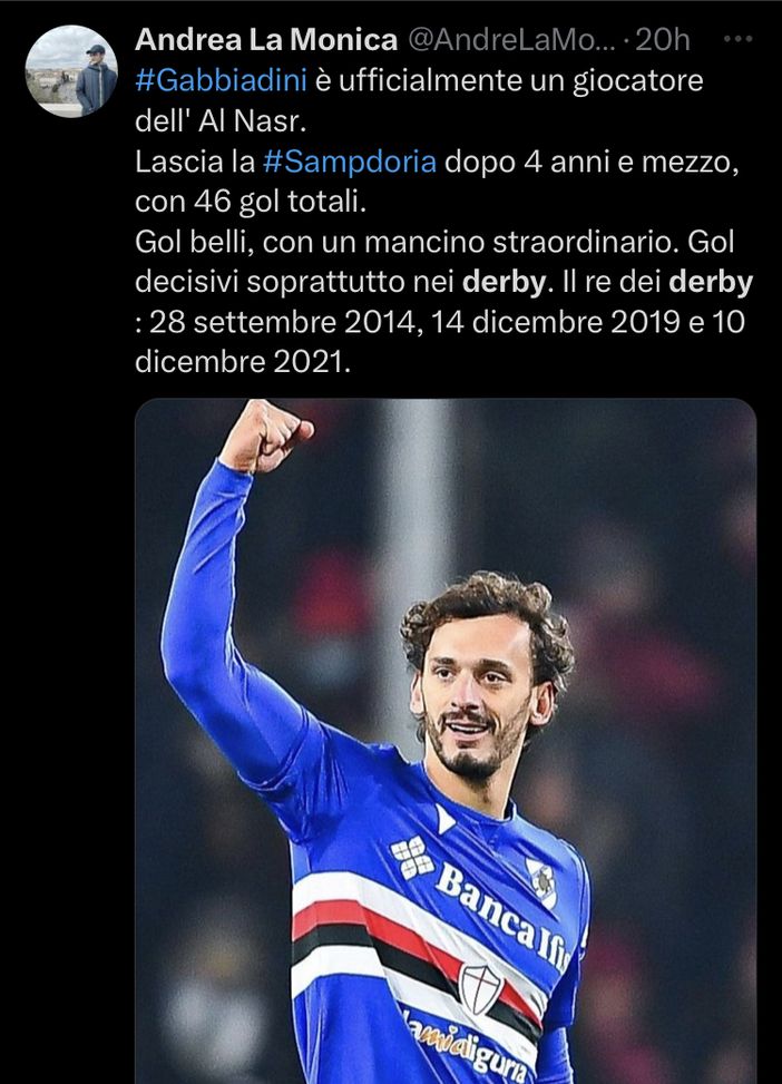 “Quante volte li hai purgati”, il saluto da derby a Gabbiadini dalla Genova doriana- immagine 5