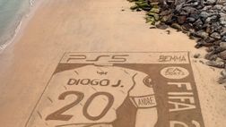 Portogallo, omaggio a Diogo Jota: artista crea copertina PlayStation in spiaggia
