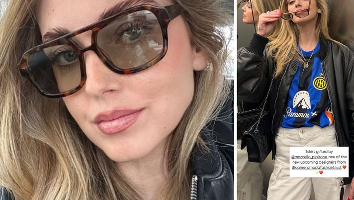 Chiara Ferragni in posa a Milano con una maglia speciale dell’Inter - immagine 1