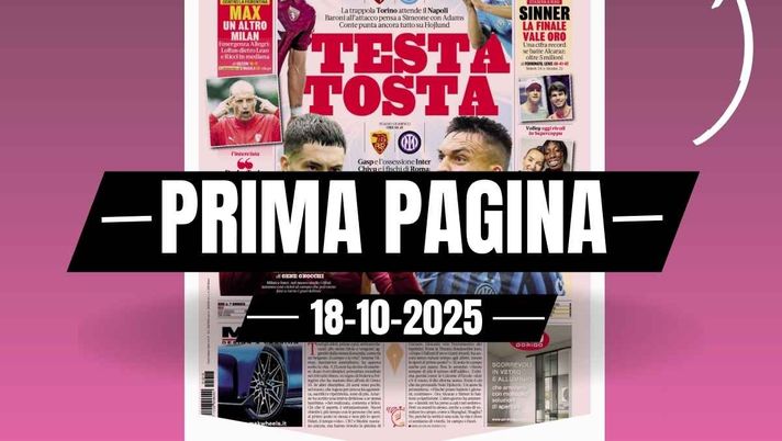 Prima pagina Gazzetta dello Sport: 'Un altro Milan contro la Fiorentina: emergenza per Allegri'