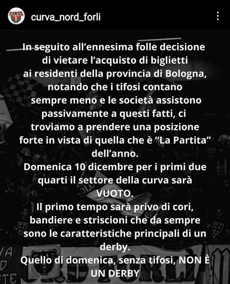 Zero tifosi da Bologna per il derby di basket: curva di Forlì in “sciopero”- immagine 2