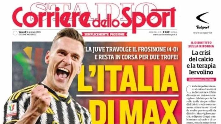 LA PRIMA PAGINA DEL CORRIERE DELLO SPORT: “Rilancio di ADL per Samardzic” - immagine 1