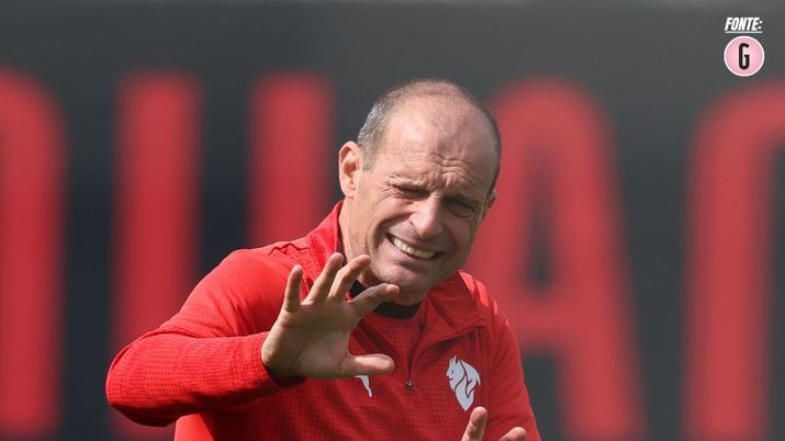 Massimiliano Allegri (allenatore AC Milan), qui durante una seduta di allenamento con i rossoneri a Milanello | Milan News (Credits foto: Getty Images) Cellino gela Allegri sul mercato del Milan: 'Pensi a fare l'allenatore e non rompa le scatole'