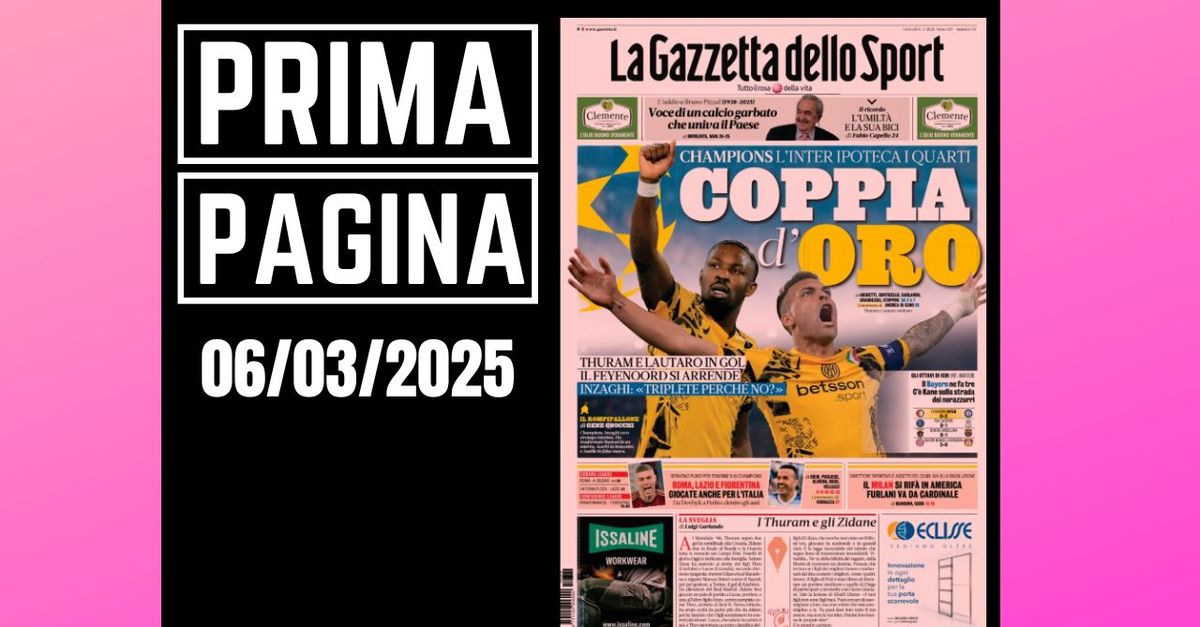 Prima pagina Gazzetta dello Sport: il Milan in America. Furlani va da Cardinale