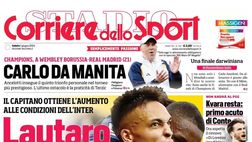 PRIMA PAGINA CORRIERE DELLO SPORT OGGI: “Kvara resta: primo acuto di Conte”