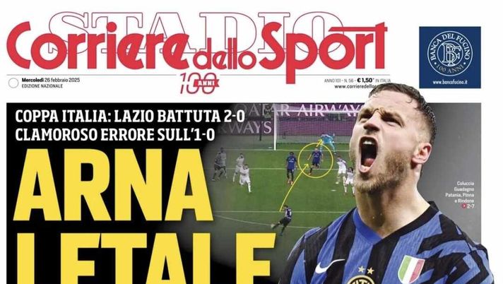 prima pagina corriere dello sport oggi