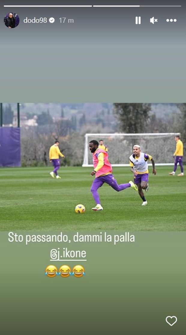 FOTO – Dodò non sta nella pelle. Siparietto social con Ikoné: “Dammi la palla!”- immagine 2