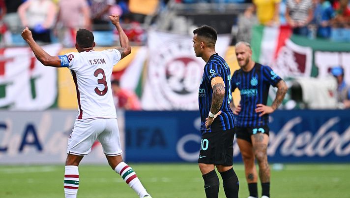 CHARLOTTE, NORTH CAROLINA - JUNE 30: Lautaro Martinez of FC Internazionale, in action, looks dejected during the FIFA Club World Cup 2025 round of 16 match between FC Internazionale Milano and Fluminense FC at Bank of America Stadium on June 30, 2025 in Charlotte, North Carolina. (Photo by Mattia Ozbot - Inter/Inter via Getty Images) Fluminense Al-Hilal dove vedere