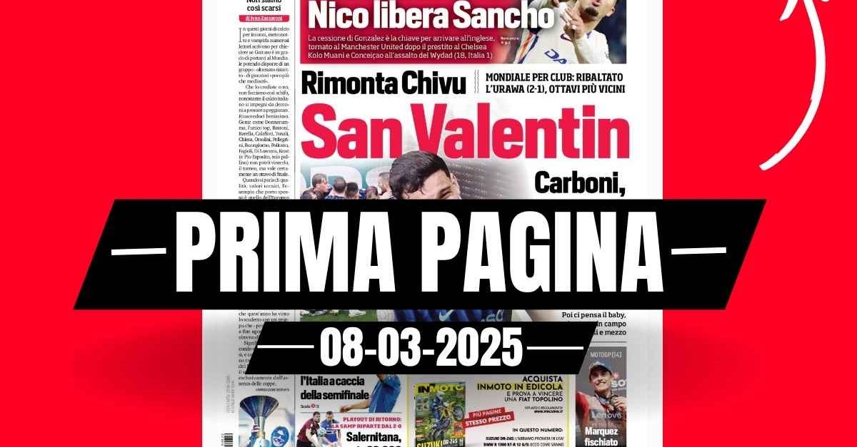 Prima pagina Corriere dello Sport: “Rimonta Chivu, San Valentin” Prima pagina Corriere dello Sport: “Rimonta Chivu, San Valentin”