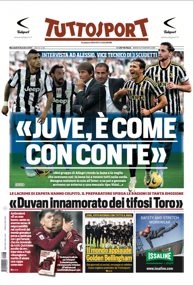 EDICOLA TS – Alessio: “Juve, è come con Conte. Bisogna resistere in scia dell’Inter e…” - immagine 1