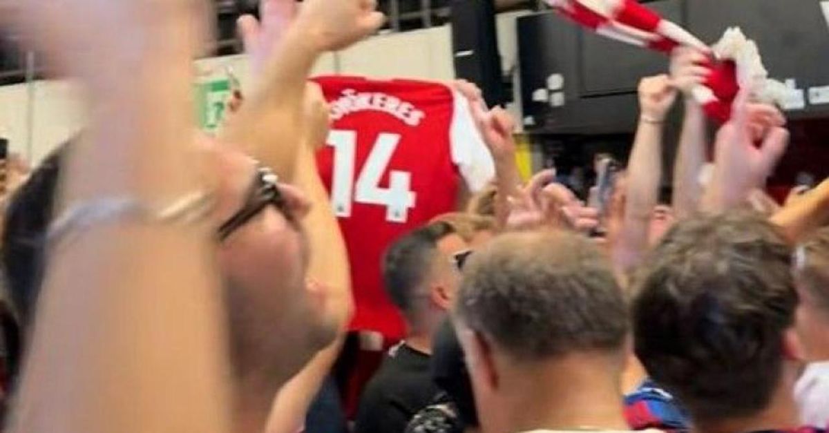arsenal tifosi gi224 pazzi di gy246keres il coro per lo svedese video