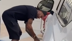 VIDEO / Neymar, che fai? Fora le gomme dell’auto di Renan Lodi