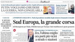 PRIMA PAGINA IL MATTINO OGGI