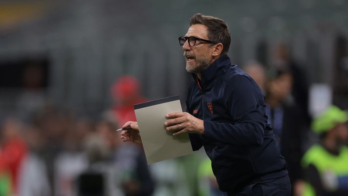 MILAN, ITALY - SEPTEMBER 23: Eusebio Di Francesco Head Coach of US Lecce reacts during the Coppa Italia Frecciarossa Round of 16 match between AC Milan and US Lecce at Giuseppe Meazza Stadium on September 23, 2025 in Milan, Italy. (Photo by Jonathan Moscrop/Getty Images) Milan, senti Di Francesco: “Camarda? Troppo facile parlarne adesso. Mai avuto dubbi sulla sua maturità” - immagine 1