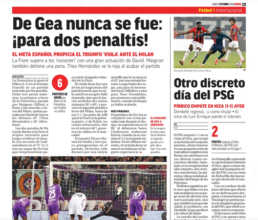 Anche i giornali spagnoli si inchinano a De Gea (FOTO)- immagine 3