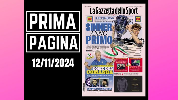 La Gazzetta dello Sport, la prima pagina di oggi, martedì 12 novembre 2024 La Gazzetta dello Sport