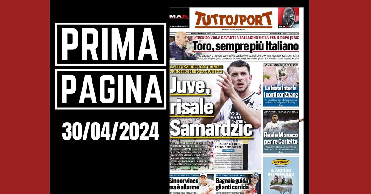 Prima pagina Tuttosport: “Juventus, sfida con il Milan per Lacroix”